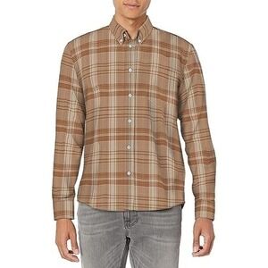Billy Reid Men's Large‎ Regular Fit Collared Long Sleeve Check Patterned Shirt